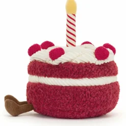 Best Peluche Amuseable Gâteau d'anniversaire Cerise (13 cm) Petite Peluche (< 20 Cm)