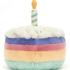 Best Peluche Amuseable Gâteau d'anniversaire arc-en-ciel (26 cm) Peluche Moyenne (20-59 Cm)