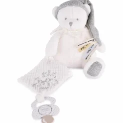 Online Peluche attache-sucette Ours Pantin Argent (20 cm) Doudou Attache Sucette