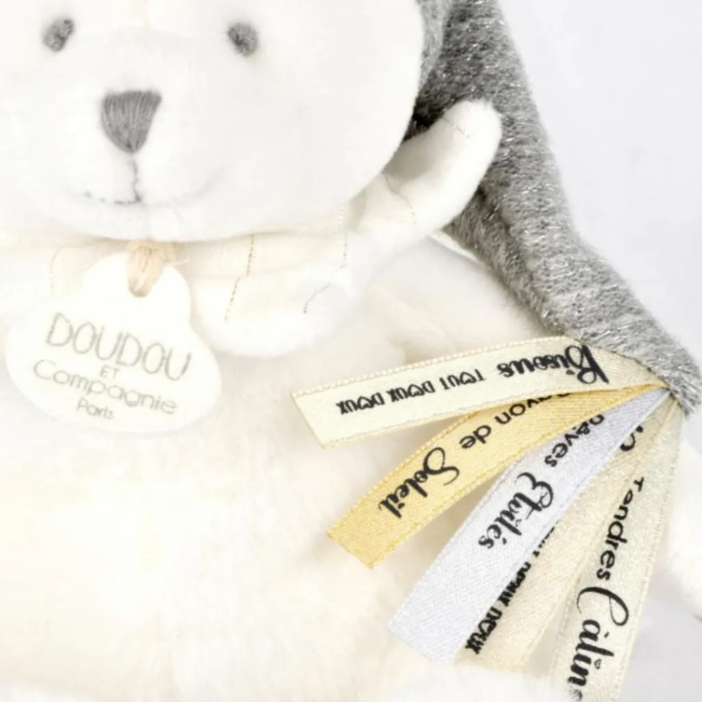 Online Peluche attache-sucette Ours Pantin Argent (20 cm) Doudou Attache Sucette
