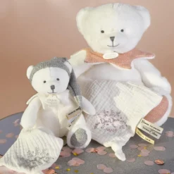 Online Peluche attache-sucette Ours Pantin Argent (20 cm) Doudou Attache Sucette