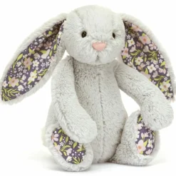 Jellycat Peluche Bashful Lapin en fleurs Gris (18 cm)