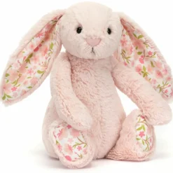 Jellycat Peluche Bashful Lapin en fleurs Cerise (18 cm)