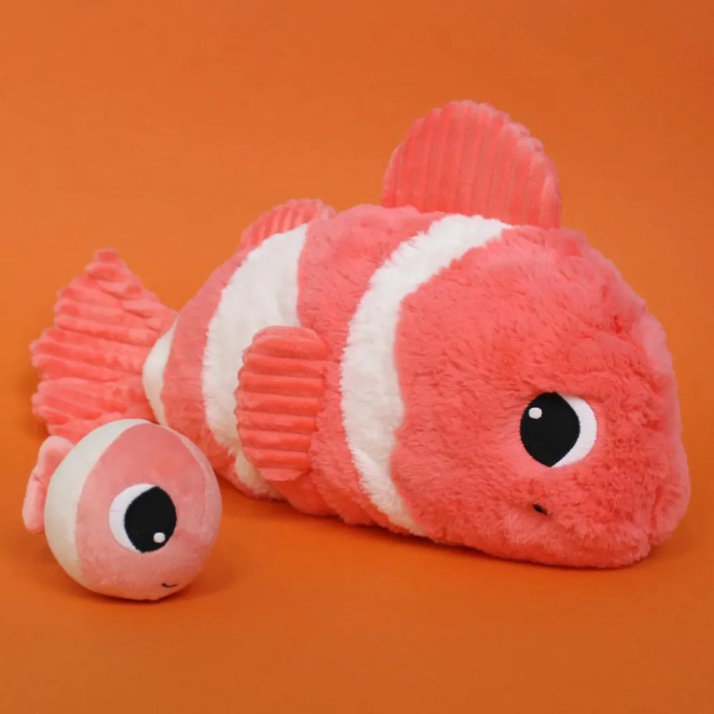 Discount Peluche Bigou maman et bébé Les Ptipotos Corail (38 cm) Peluche Moyenne (20-59 Cm)