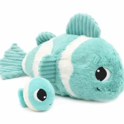 Outlet Peluche Bigou maman et bébé Les Ptipotos Aqua (38 cm) Peluche Moyenne (20-59 Cm)
