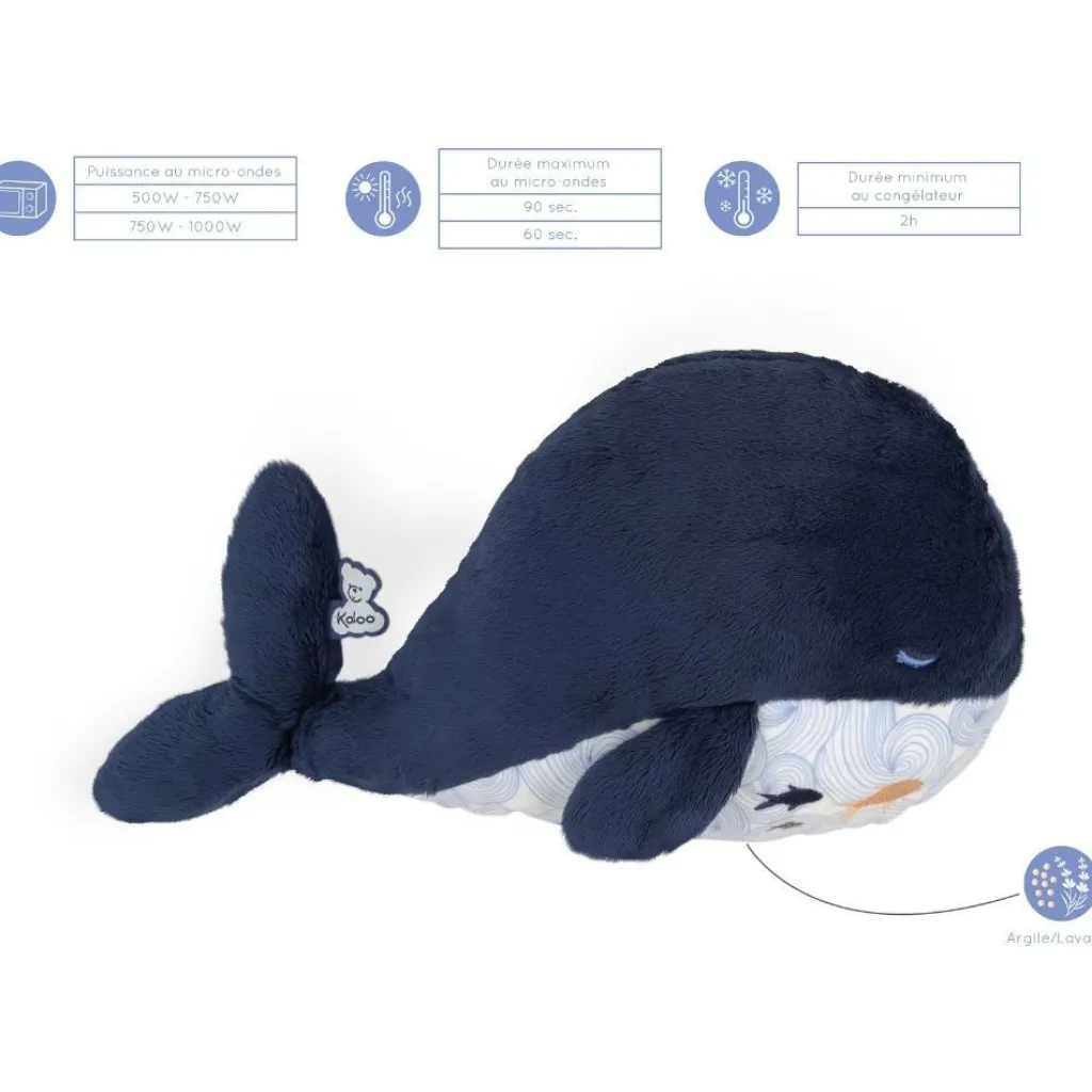 Best Peluche bouillotte bien-être baleine Petit calme (17 cm) Bouillotte