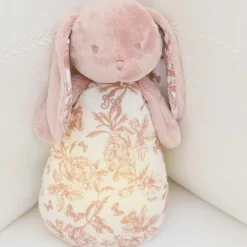 Sale Peluche bruit blanc lapin Toile de Jouy rose Bruit Blanc
