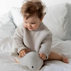 FLOW Peluche bruit blanc rechargeable baleine Moby gris