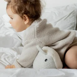 FLOW Peluche bruit blanc rechargeable baleine Moby gris