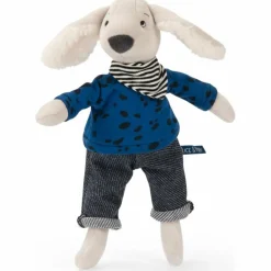 Outlet Peluche chien Pilou bleu Puce et Pilou (30 cm) Peluche Moyenne (20-59 Cm)