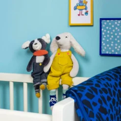 Moulin Roty Peluche chien Pilou jaune Puce et Pilou (37 cm)