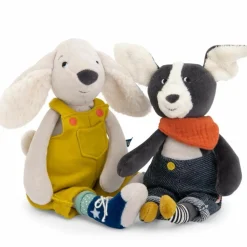 Moulin Roty Peluche chien Pilou jaune Puce et Pilou (37 cm)