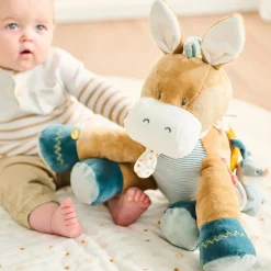 Nattou Peluche d'activités Léo l'âne (45 cm)