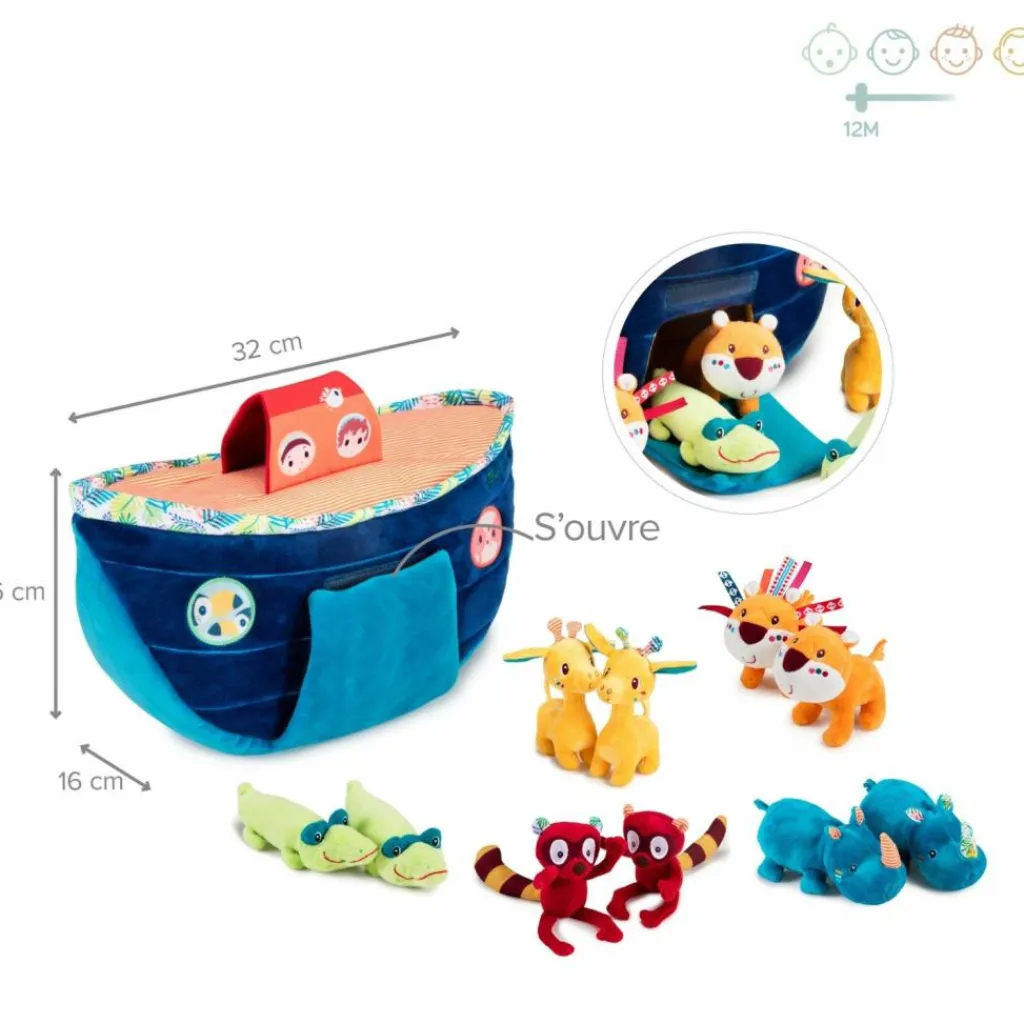 Lilliputiens Peluche d'activités Ma première arche de Noé