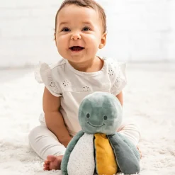 Hot Peluche d'activités Pieuvre Lapidou vert-ocre (20 cm) Peluche D'Activités