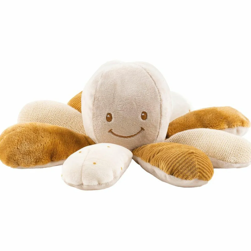 New Peluche d'activités pieuvre Lapidou sable-caramel (20 cm) Peluche D'Activités