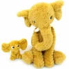 Les Déglingos Peluche Dimoitou maman et bébé Les Ptipotos Moutarde (35 cm)