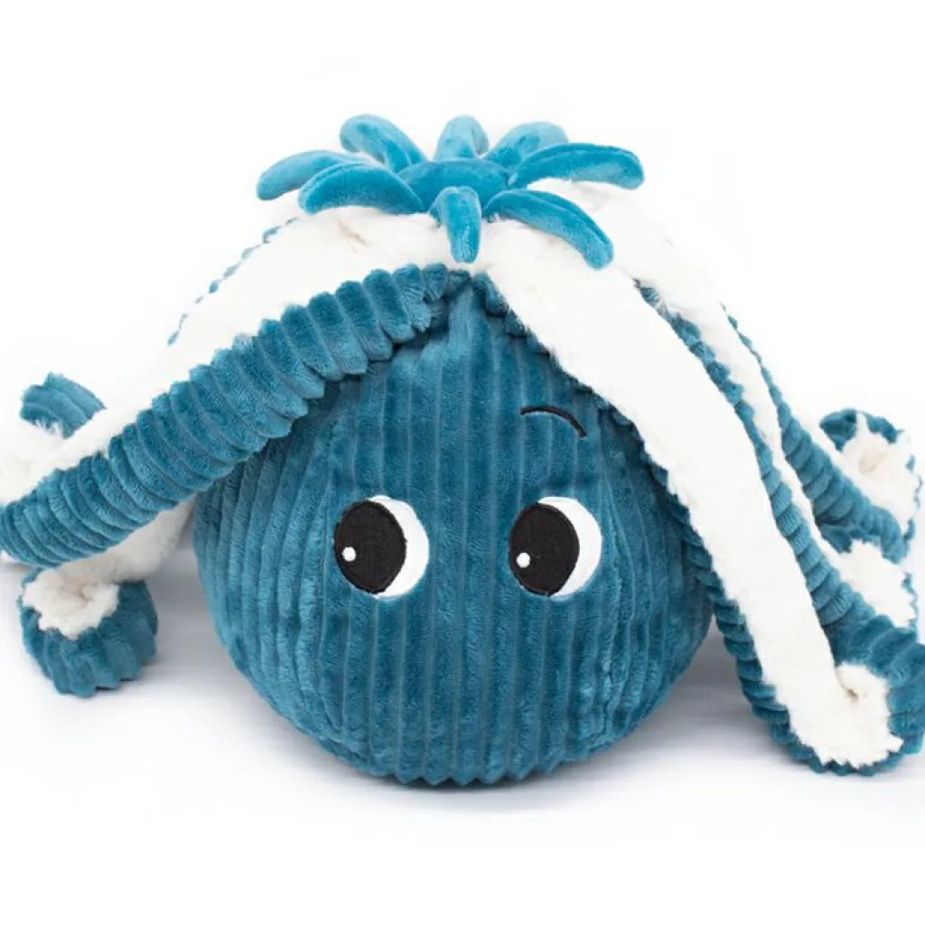 New Peluche Filou la pieuvre maman et bébé Les Ptipotos bleu Peluche Moyenne (20-59 Cm)