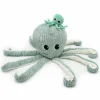 Les Déglingos Peluche géante Filou la pieuvre et son bébé menthe (45 cm)