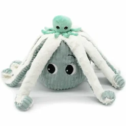 Les Déglingos Peluche géante Filou la pieuvre et son bébé menthe (45 cm)