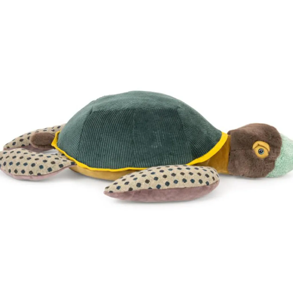 Moulin Roty Peluche géante Grande tortue Tout autour du monde (60 cm)