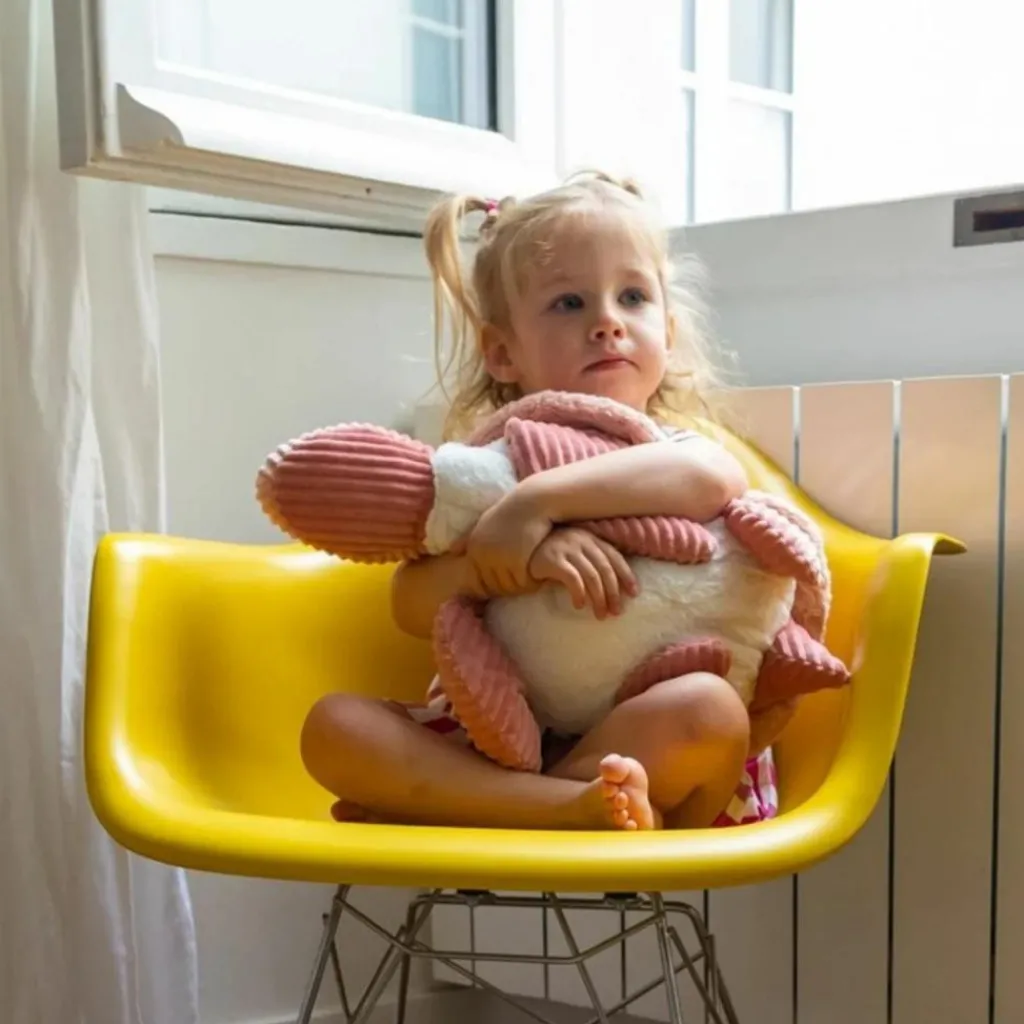 Les Déglingos Peluche géante Les Ptipotos Sauvenou maman-bébé tortue rose (49 cm)