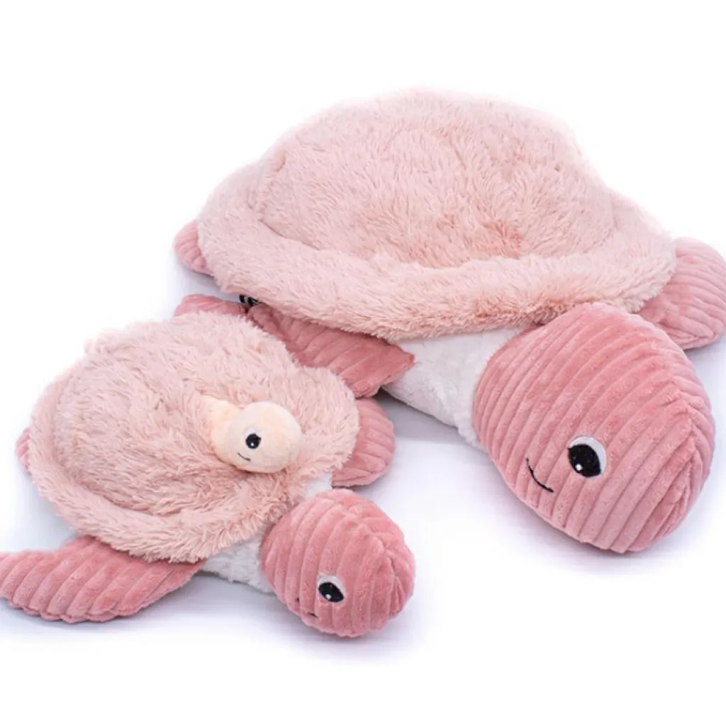 New Peluche géante Les Ptipotos Sauvenou la tortue rose (50 cm) Peluche Moyenne (20-59 Cm)