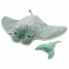 Les Déglingos Peluche géante Mantalou la raie manta et son bébé menthe (67 cm)