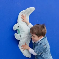 Les Déglingos Peluche géante Mantalou la raie manta et son bébé menthe (67 cm)