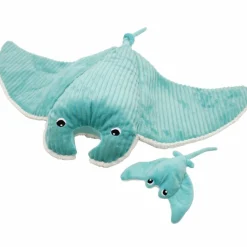 Les Déglingos Peluche géante Mantalou la raie manta et son bébé Aqua (67 cm)