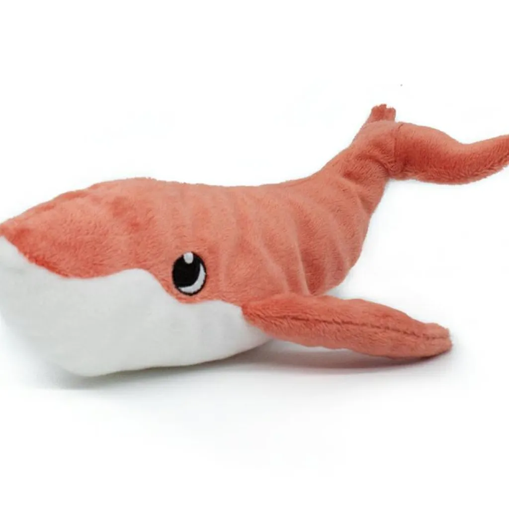 Les Déglingos Peluche Gravillou baleine maman et bébé Les Ptipotos terracotta