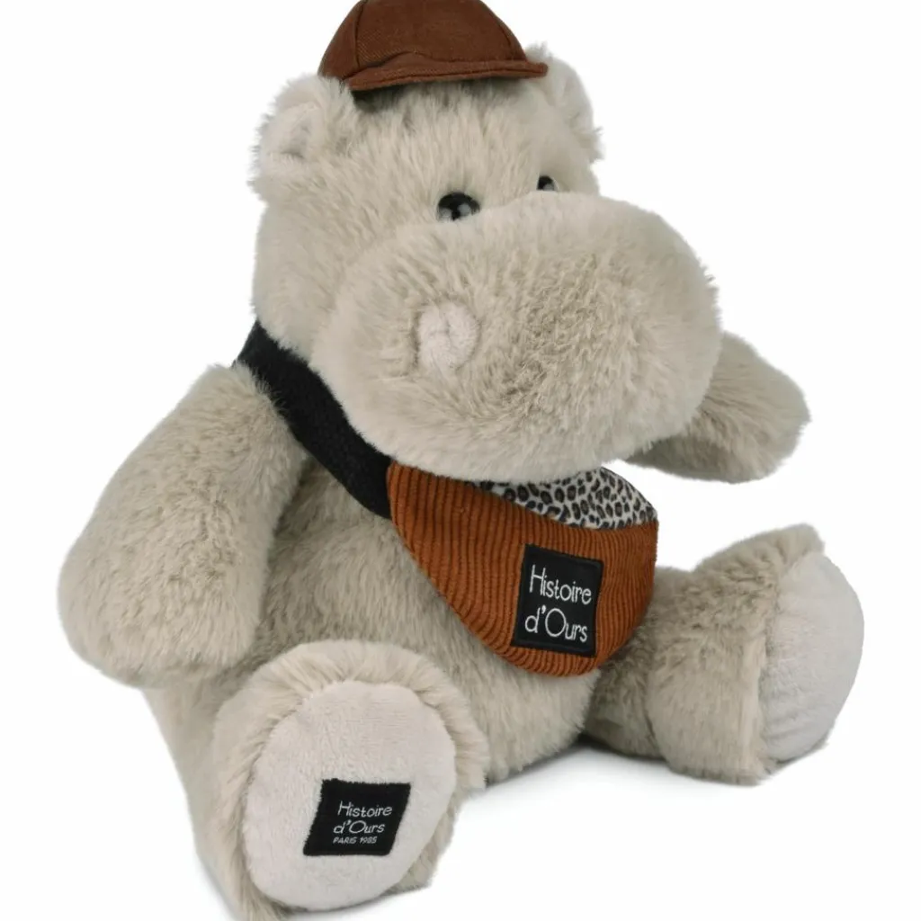 Histoire d'Ours Peluche Hippopotame HELLO BROOK beige (20 cm)