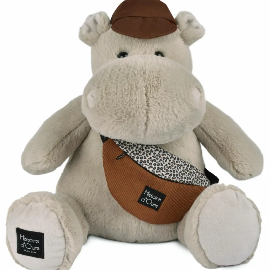 Histoire d'Ours Peluche Hippopotame HELLO BROOK beige (38 cm)