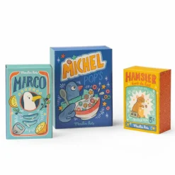 Moulin Roty Peluche hochet goéland Marco Puce et Pilou (18 cm)