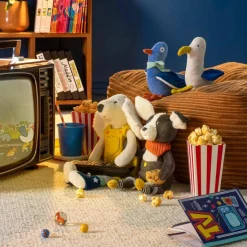 Moulin Roty Peluche hochet pigeon Michel Puce et Pilou (20 cm)