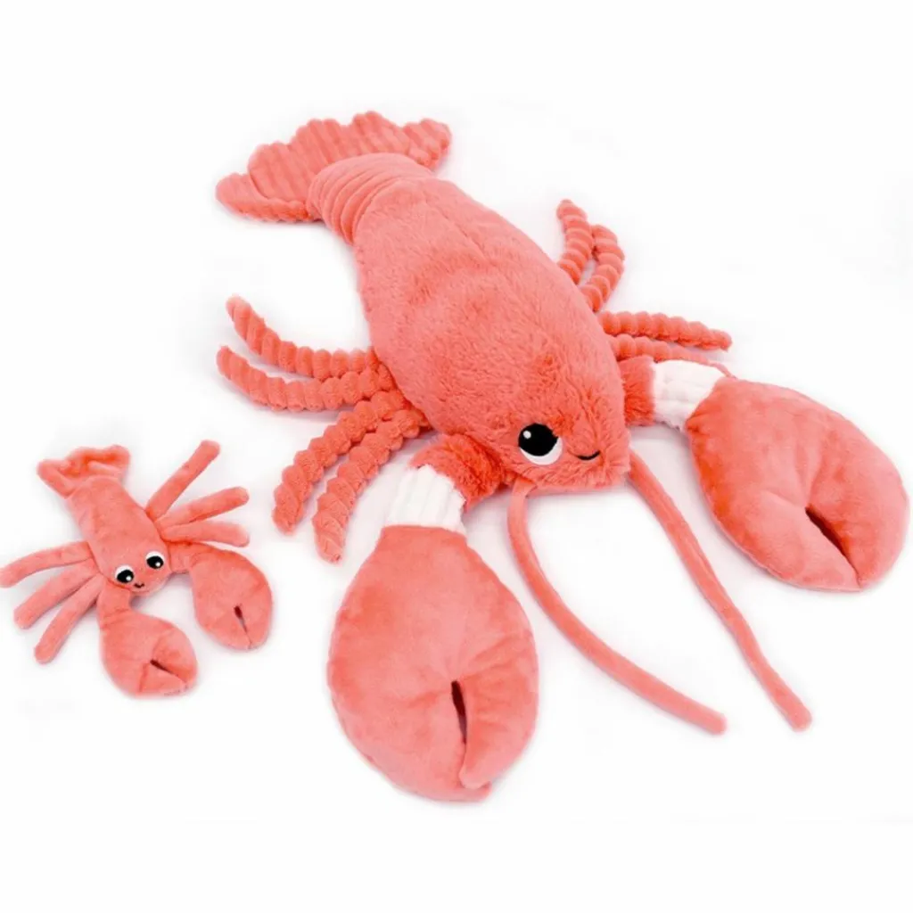 Discount Peluche Iloveyou maman et bébé Les Ptipotos Corail (48 cm) Peluche Moyenne (20-59 Cm)