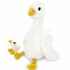 Les Déglingos Peluche Jébongou maman et bébé Les Ptipotos Blanc (36 cm)