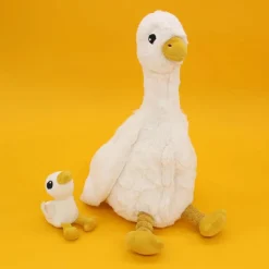 Les Déglingos Peluche Jébongou maman et bébé Les Ptipotos Blanc (36 cm)