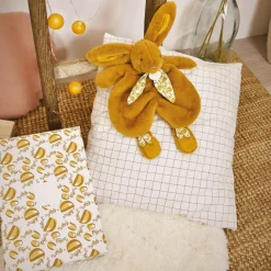 Doudou et Compagnie Peluche Lapin Doudou Pantin ocre (18 cm)