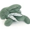 Doudou et Compagnie Peluche Lapin Doudou Pantin vert sauge (25 cm)