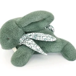 Doudou et Compagnie Peluche Lapin Doudou Pantin vert sauge (25 cm)