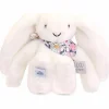 Doudou et Compagnie Peluche Lapin Fleurette Blanc (25 cm)