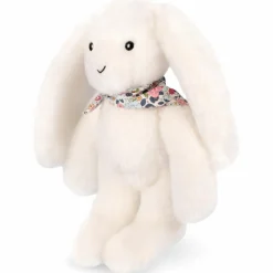 Doudou et Compagnie Peluche Lapin Fleurette Blanc (25 cm)