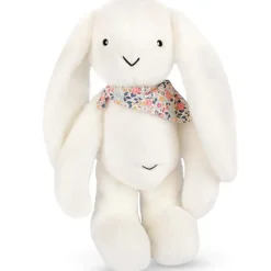 Doudou et Compagnie Peluche Lapin Fleurette Blanc (50 cm)
