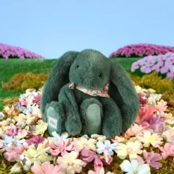 Doudou et Compagnie Peluche Lapin Fleurette Eucalyptus (25 cm)
