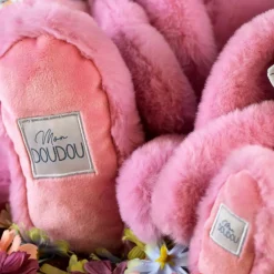 Doudou et Compagnie Peluche Lapin Fleurette Grenadine (50 cm)