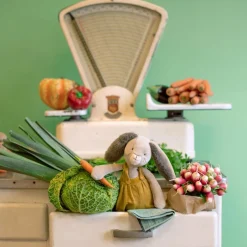 Moulin Roty Peluche lapin ocre Trois petits lapins (38 cm)