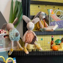 Moulin Roty Peluche lapin ocre Trois petits lapins (38 cm)