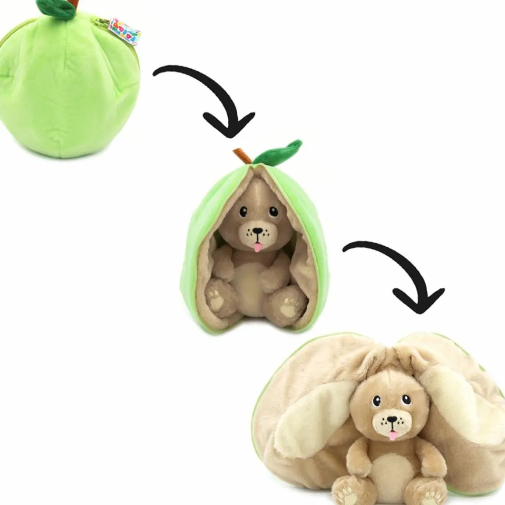 Les Déglingos Peluche Les Flipetz Crocket le chien-pomme