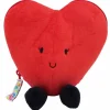 Les Déglingos Peluche Les Flipetz Cœur et Fleur Rouge Coquelicot